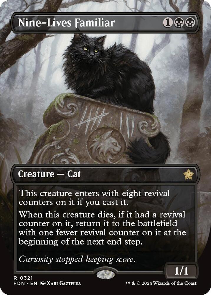 Nine-Lives Familiar 321/291 (Foundations)  - Borderless | Good Games Cannington