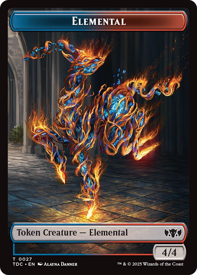 Elemental (0027) // Monk Double-Sided Token [Tarkir: Dragonstorm Commander Tokens] | Good Games Cannington