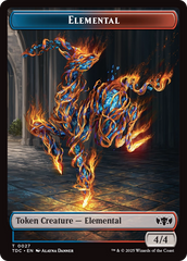Elemental (0027) // Monk Double-Sided Token [Tarkir: Dragonstorm Commander Tokens] | Good Games Cannington