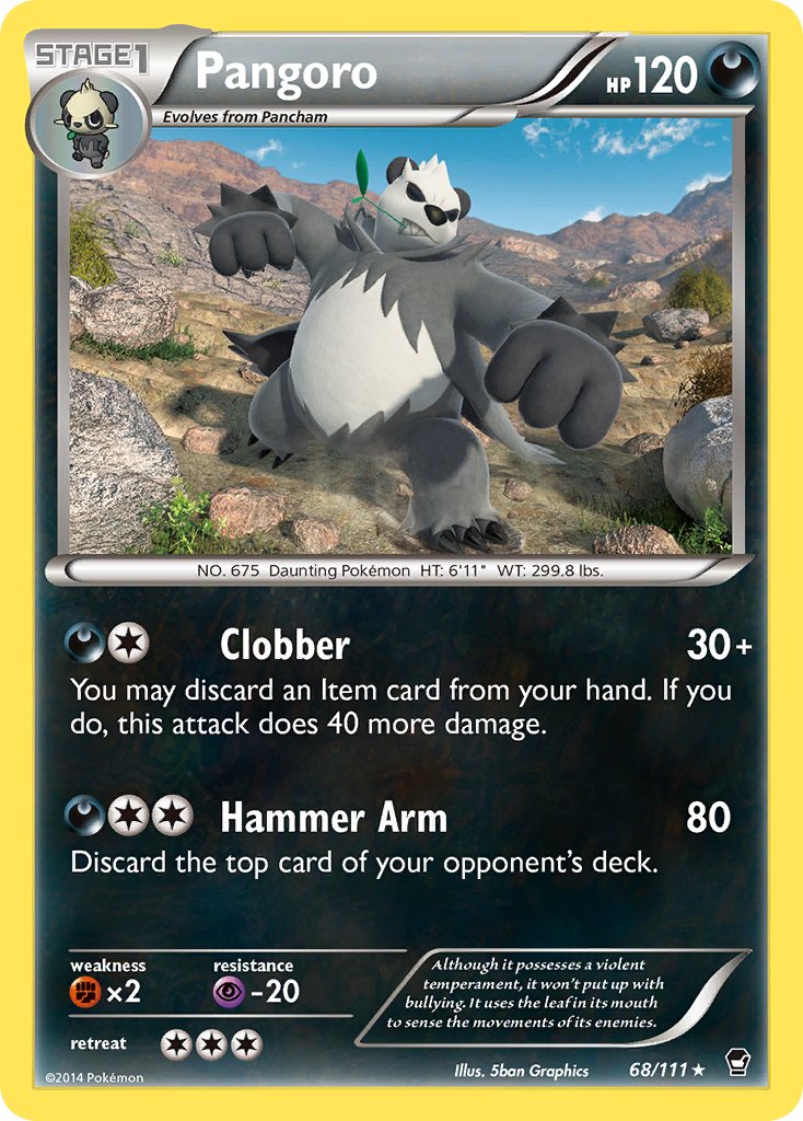 Pangoro (68/111) (Theme Deck Exclusive) [XY: Furious Fists] | Good Games Cannington