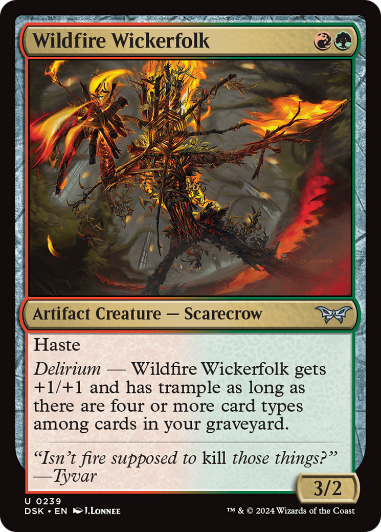 Wildfire Wickerfolk [Duskmourn: House of Horror] | Good Games Cannington