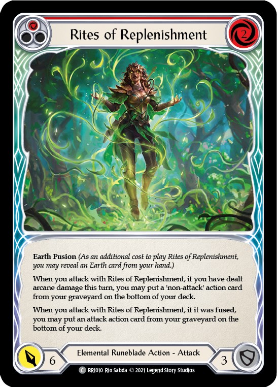 Rites of Replenishment (Red) [BRI010] (Tales of Aria Briar Blitz Deck)  1st Edition Normal | Good Games Cannington