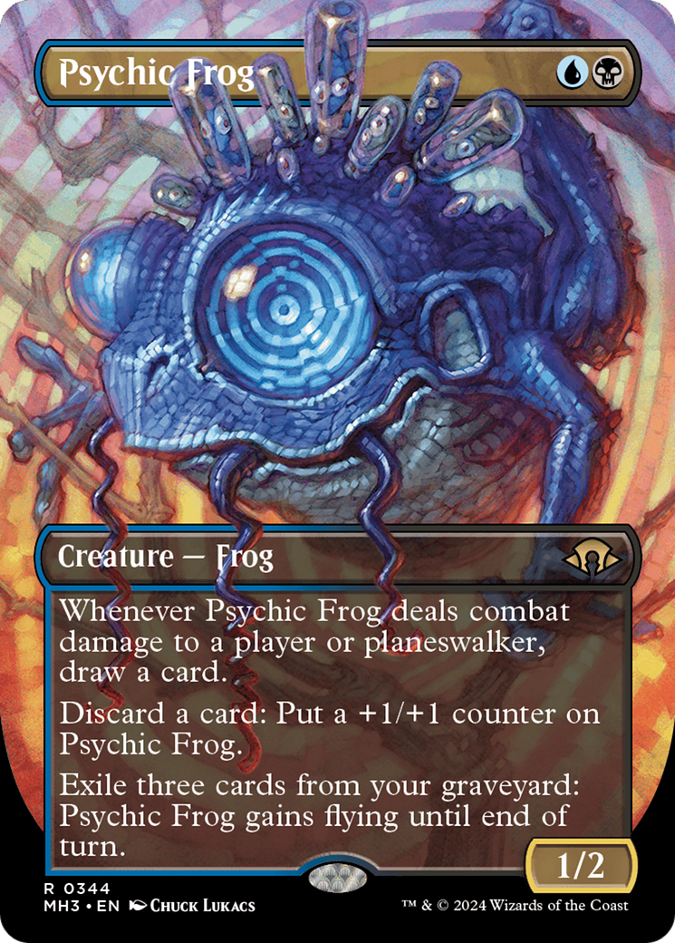 Psychic Frog (Borderless) [Modern Horizons 3] | Good Games Cannington