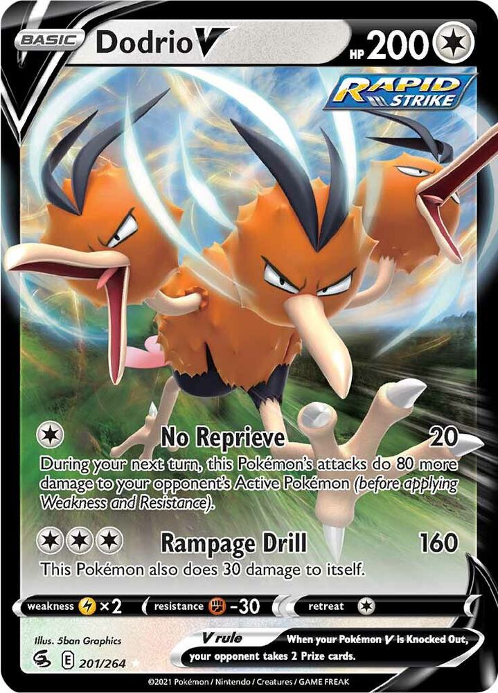 Dodrio V 201/264 (SWSH08: Fusion Strike)  - Holofoil | Good Games Cannington