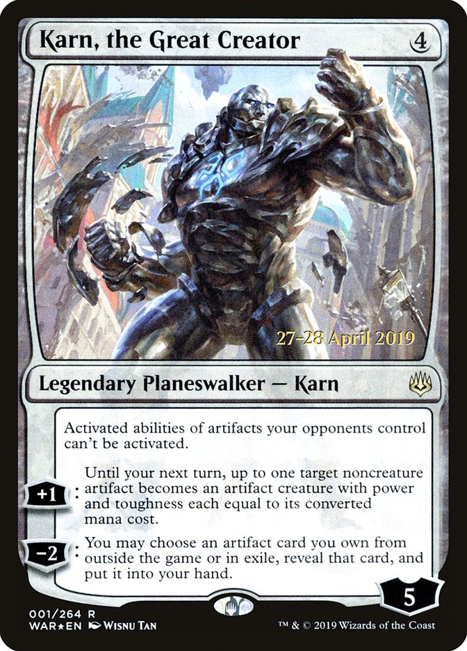 Karn, the Great Creator [War of the Spark Prerelease Promos] | Good Games Cannington
