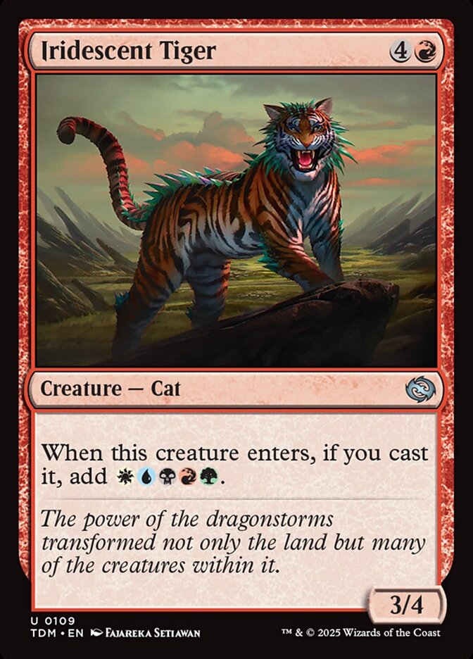 Iridescent Tiger 109 (Tarkir: Dragonstorm)  - Foil | Good Games Cannington