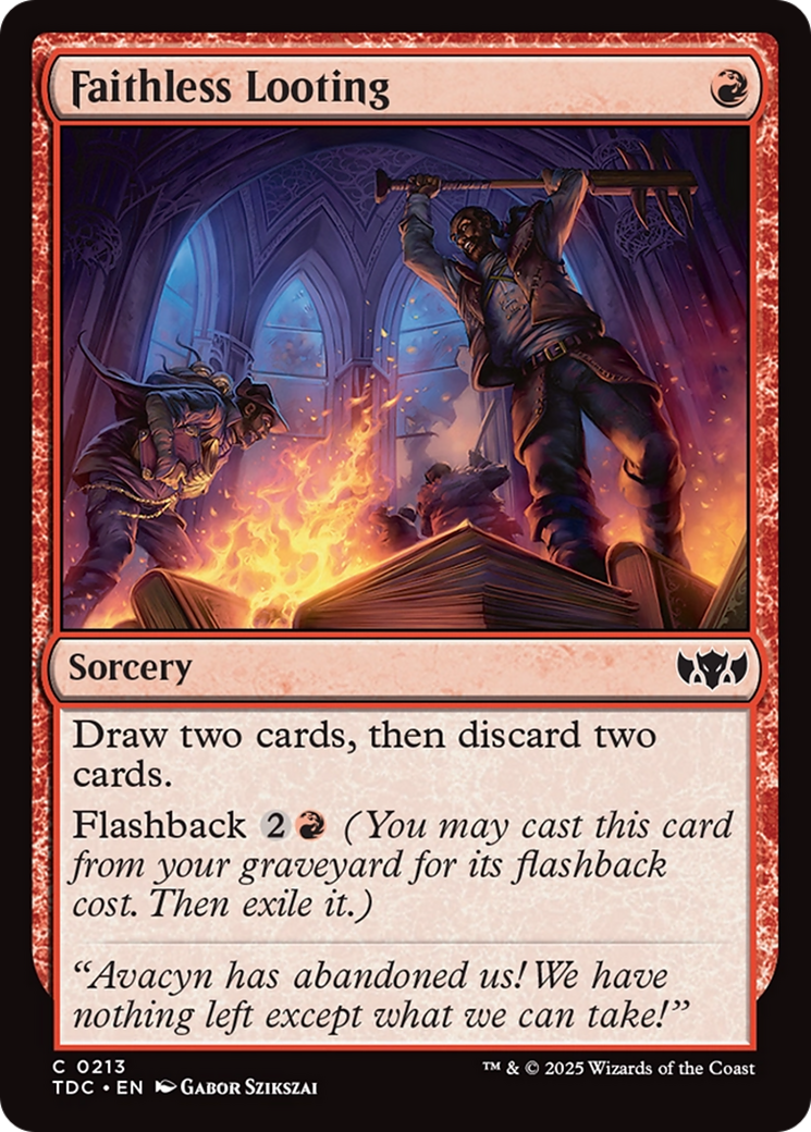 Faithless Looting [Tarkir: Dragonstorm Commander] | Good Games Cannington