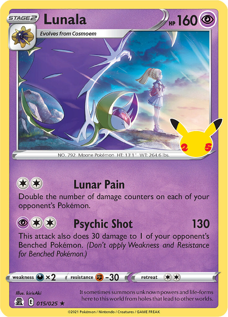 Lunala (015/025) [Celebrations: 25th Anniversary] | Good Games Cannington