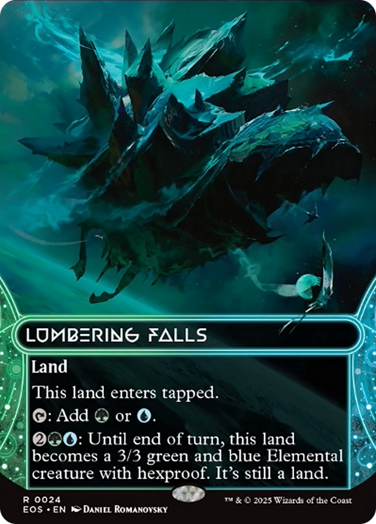 Lumbering Falls (0024) (Borderless) [Edge of Eternities: Stellar Sights] | Good Games Cannington