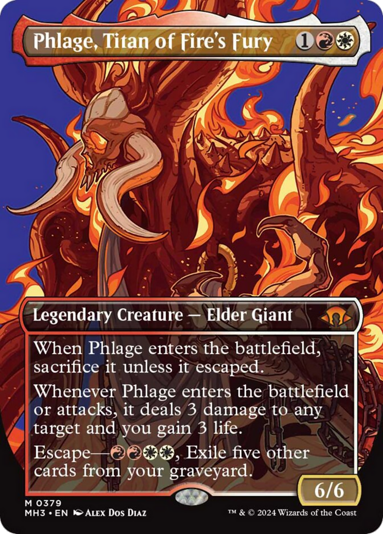 Phlage, Titan of Fire's Fury (Borderless) [Modern Horizons 3] | Good Games Cannington