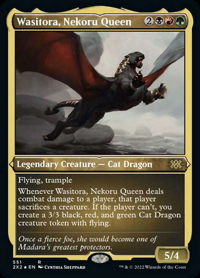 Wasitora, Nekoru Queen (Foil Etched) [Double Masters 2022] | Good Games Cannington