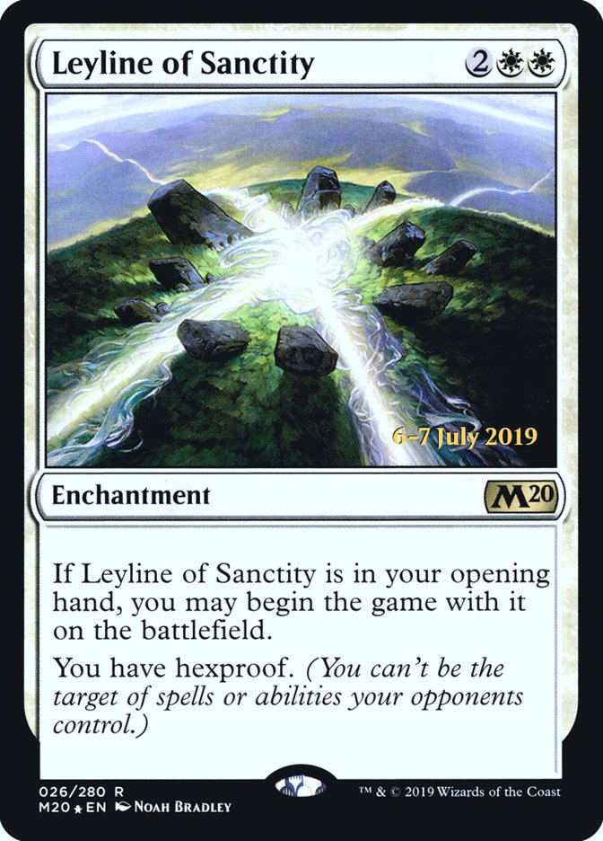 Leyline of Sanctity [Core Set 2020 Prerelease Promos] | Good Games Cannington