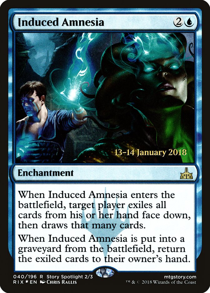 Induced Amnesia [Rivals of Ixalan Prerelease Promos] | Good Games Cannington