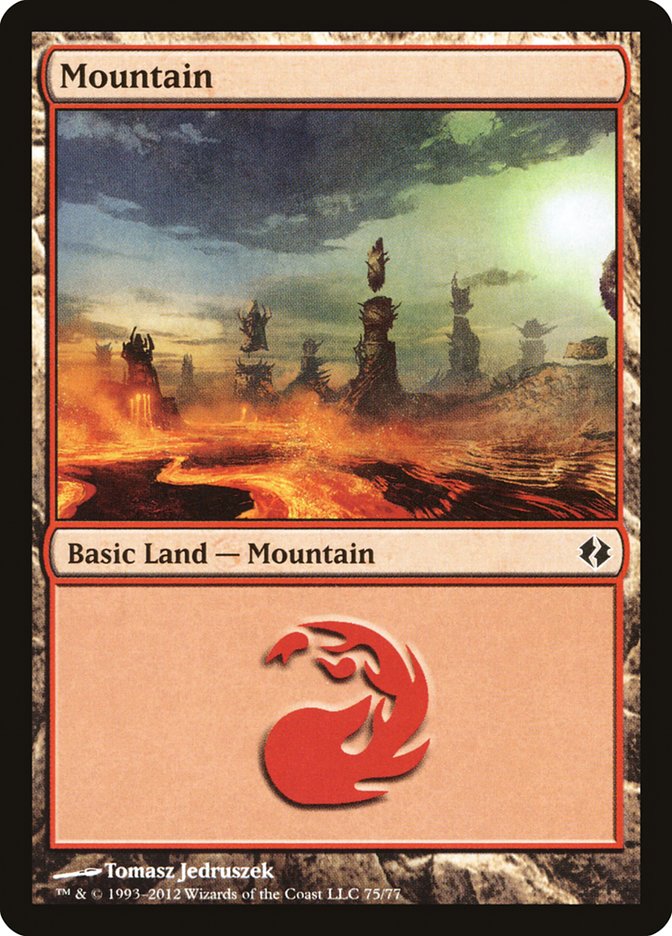 Mountain (75) [Duel Decks: Venser vs. Koth] | Good Games Cannington