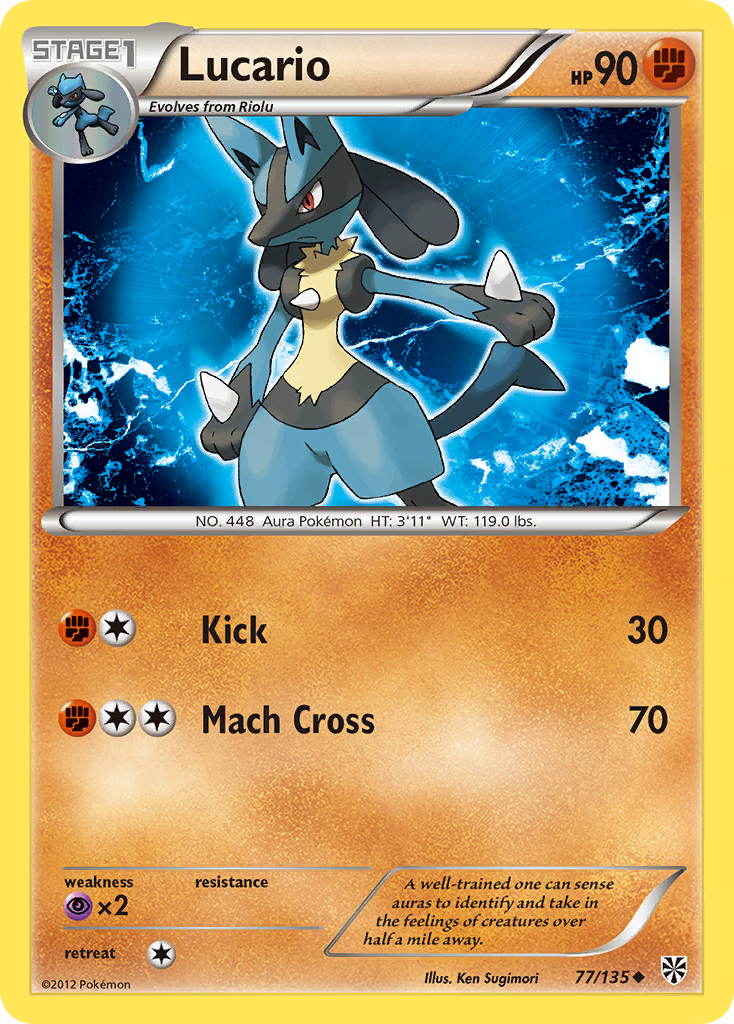 Lucario (77/135) [Black & White: Plasma Storm] | Good Games Cannington
