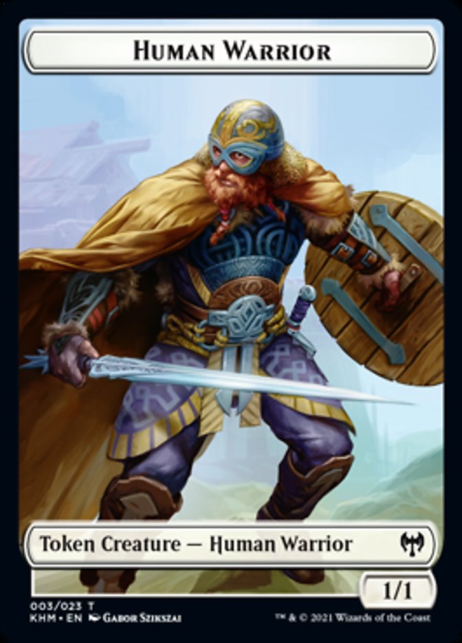Human Warrior Token [Kaldheim Tokens] | Good Games Cannington