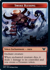 Smoke Blessing // Goblin Double-Sided Token [Kamigawa: Neon Dynasty Commander Tokens] | Good Games Cannington
