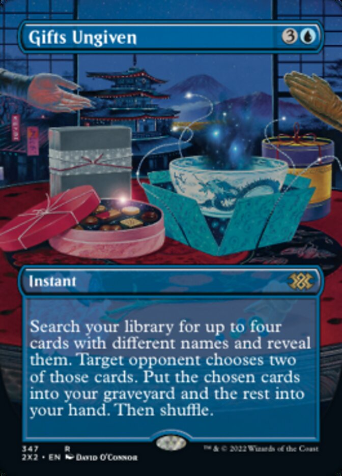 Gifts Ungiven (Borderless Alternate Art) [Double Masters 2022] | Good Games Cannington