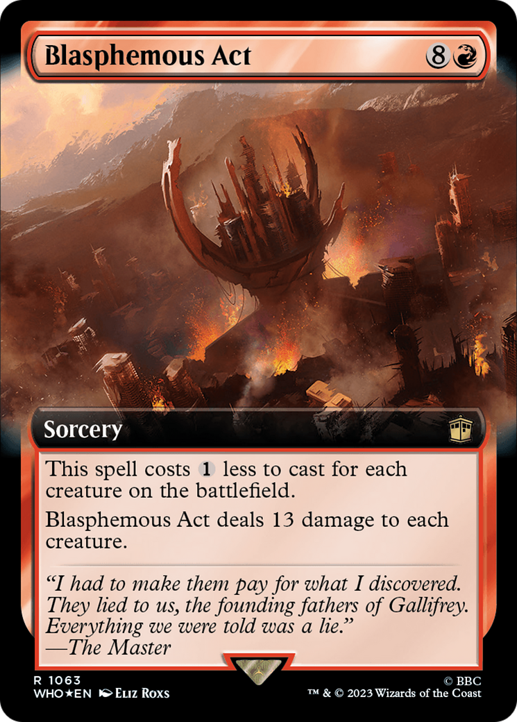 Blasphemous Act (Extended Art) (Surge Foil) [Doctor Who] | Good Games Cannington