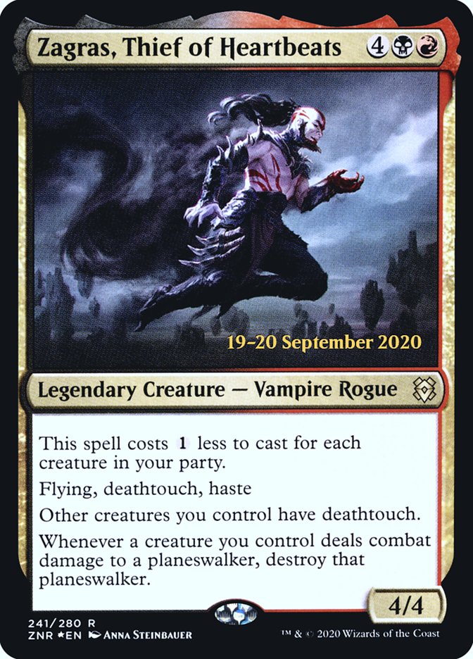 Zagras, Thief of Heartbeats [Zendikar Rising Prerelease Promos] | Good Games Cannington