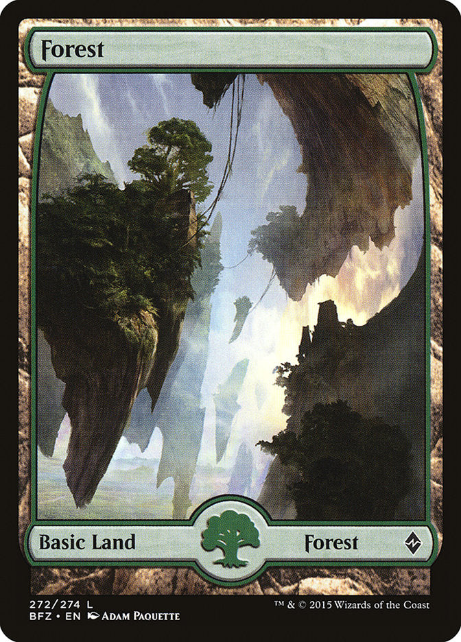 Forest (272) (Full Art) [Battle for Zendikar] | Good Games Cannington