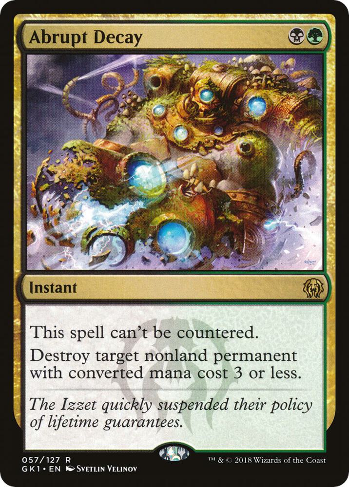 Abrupt Decay 57/127 (Guilds of Ravnica: Guild Kits)  | Good Games Cannington