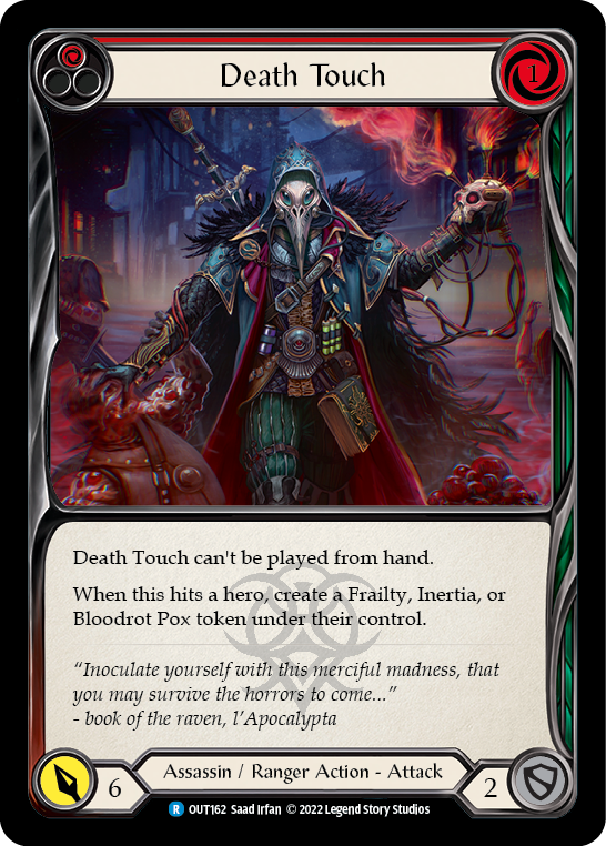 Death Touch (Red) [OUT162] (Outsiders)  Rainbow Foil | Good Games Cannington