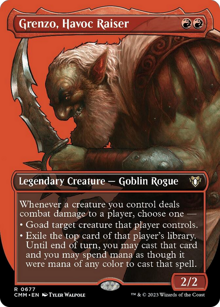 Grenzo, Havoc Raiser (Borderless Profile) [Commander Masters] | Good Games Cannington