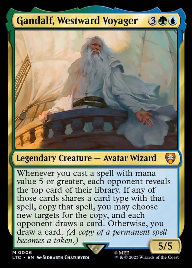 Gandalf, Westward Voyager 6 (Commander: The Lord of the Rings: Tales of Middle-earth)  - Foil | Good Games Cannington