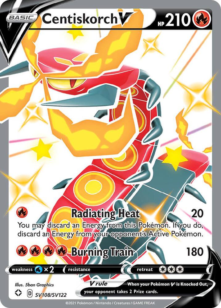 Centiskorch V SV108/SV122 (Shining Fates: Shiny Vault)  - Holofoil | Good Games Cannington