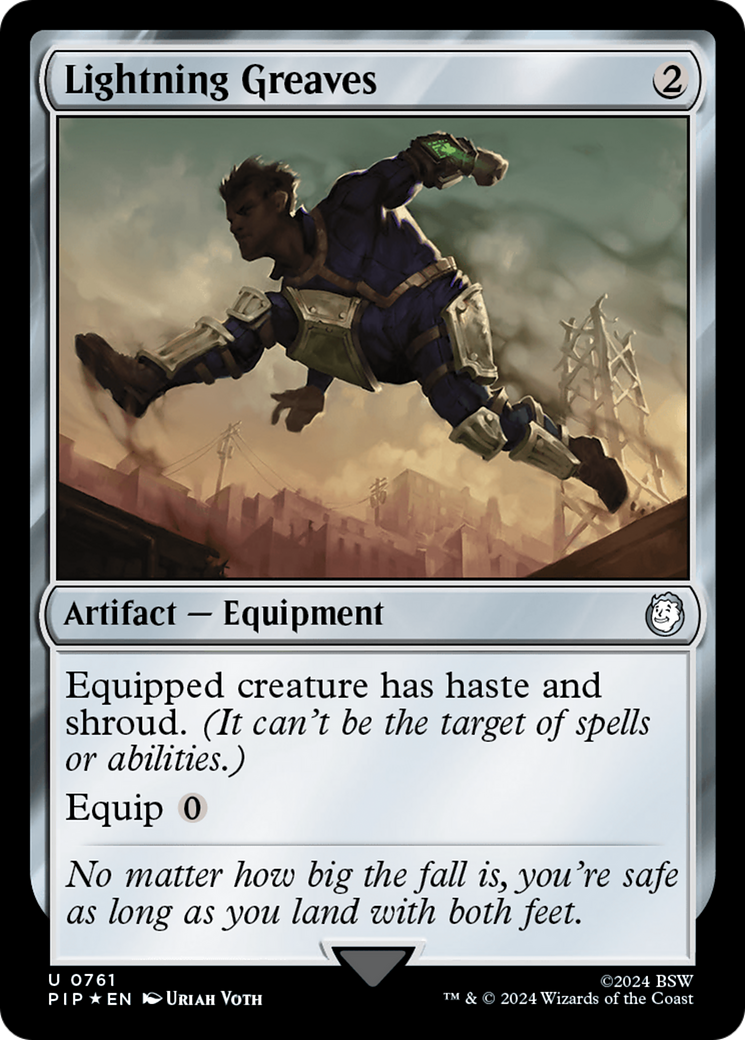 Lightning Greaves (Surge Foil) [Fallout] | Good Games Cannington