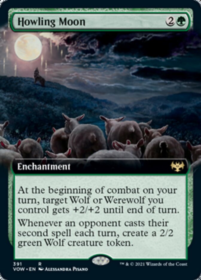 Howling Moon (Extended Art) [Innistrad: Crimson Vow] | Good Games Cannington