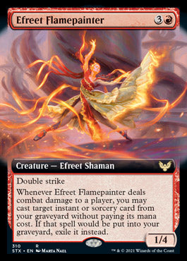 Efreet Flamepainter (Extended Art) [Strixhaven: School of Mages] | Good Games Cannington
