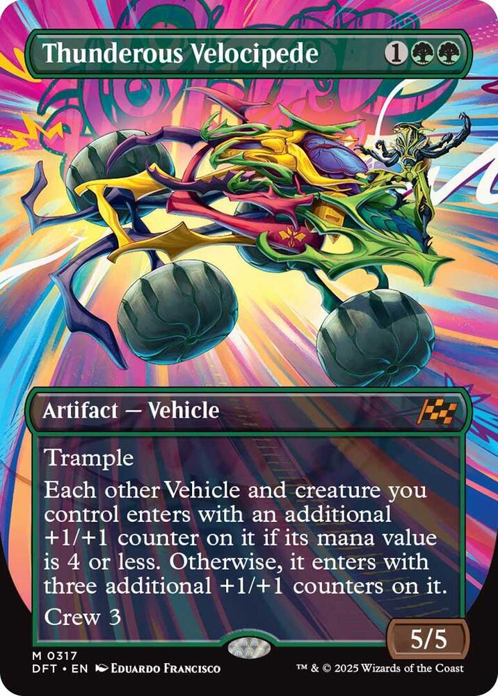 Thunderous Velocipede 317/291 (Aetherdrift)  - Borderless Foil | Good Games Cannington
