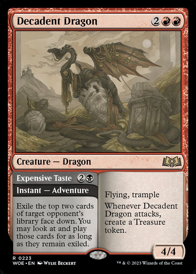 Decadent Dragon // Expensive Taste 223 (Wilds of Eldraine)  | Good Games Cannington