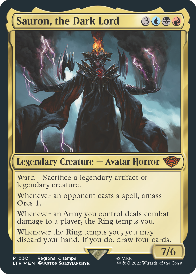 Sauron, the Dark Lord (Regional Champs) [Pro Tour Promos] | Good Games Cannington