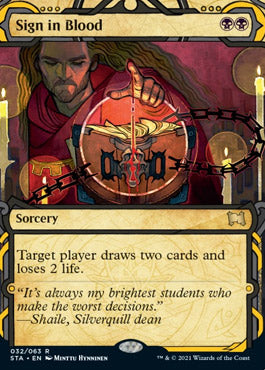 Sign in Blood (Foil Etched) [Strixhaven: School of Mages Mystical Archive] | Good Games Cannington