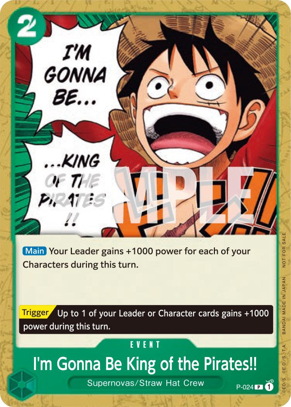 I'm Gonna Be King of the Pirates!! [One Piece Promotion Cards] | Good Games Cannington