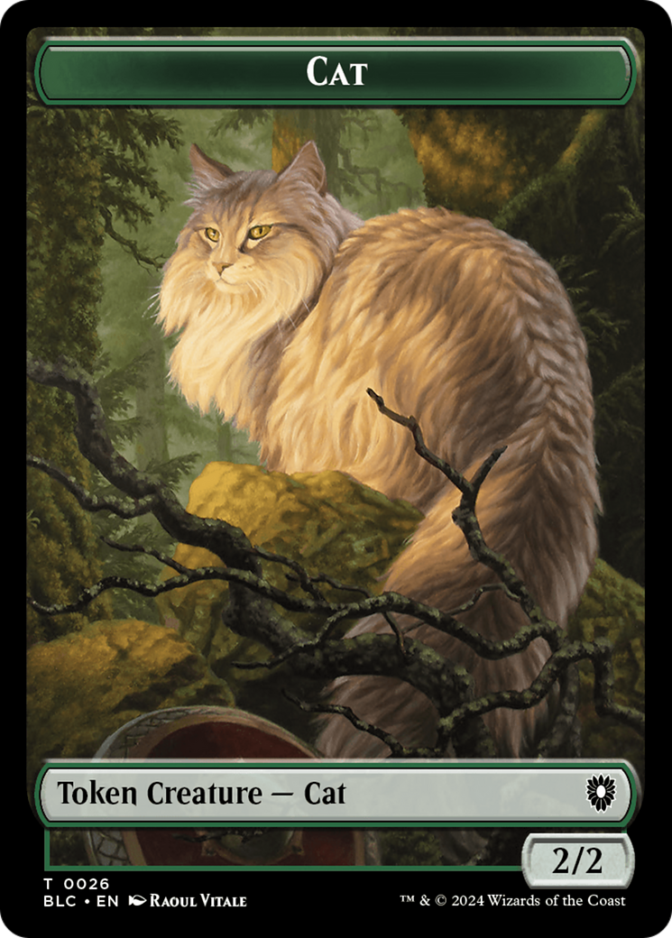 Elemental // Cat Double-Sided Token [Bloomburrow Commander Tokens] | Good Games Cannington