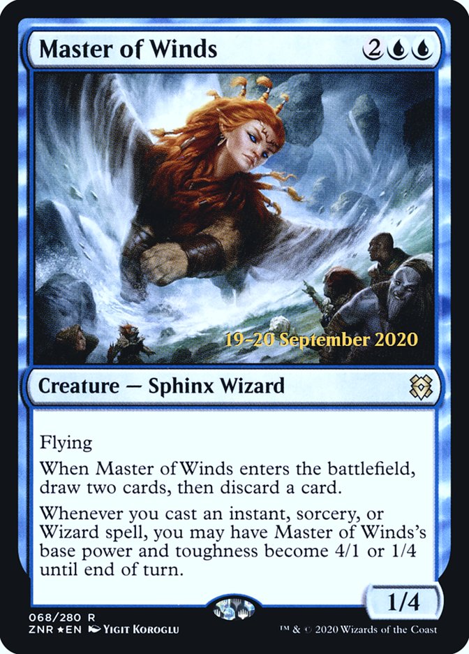 Master of Winds [Zendikar Rising Prerelease Promos] | Good Games Cannington