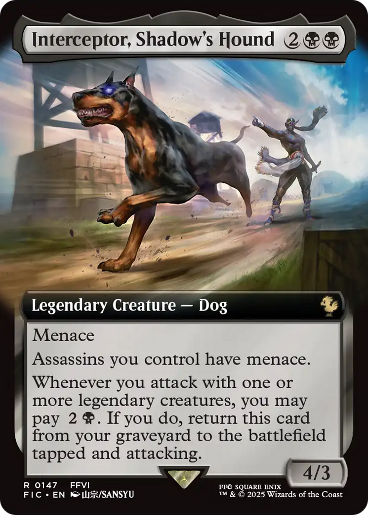 Interceptor, Shadow's Hound (Extended Art) [FINAL FANTASY Commander] | Good Games Cannington