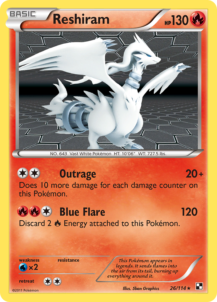 Reshiram (26/114) [Black & White: Base Set] | Good Games Cannington