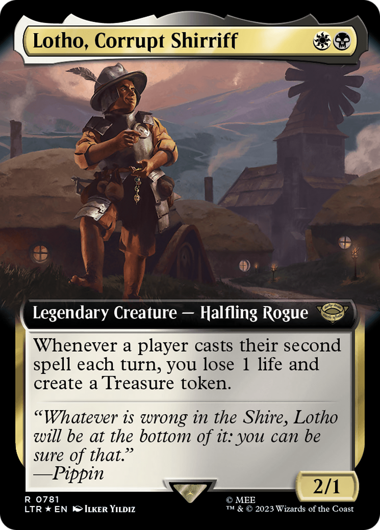 Lotho, Corrupt Shirriff (Extended Art) (Surge Foil) [The Lord of the Rings: Tales of Middle-Earth] | Good Games Cannington
