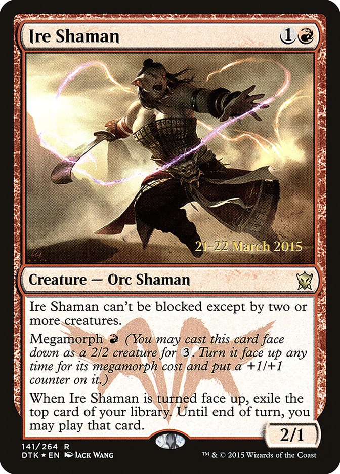 Ire Shaman [Dragons of Tarkir Prerelease Promos] | Good Games Cannington