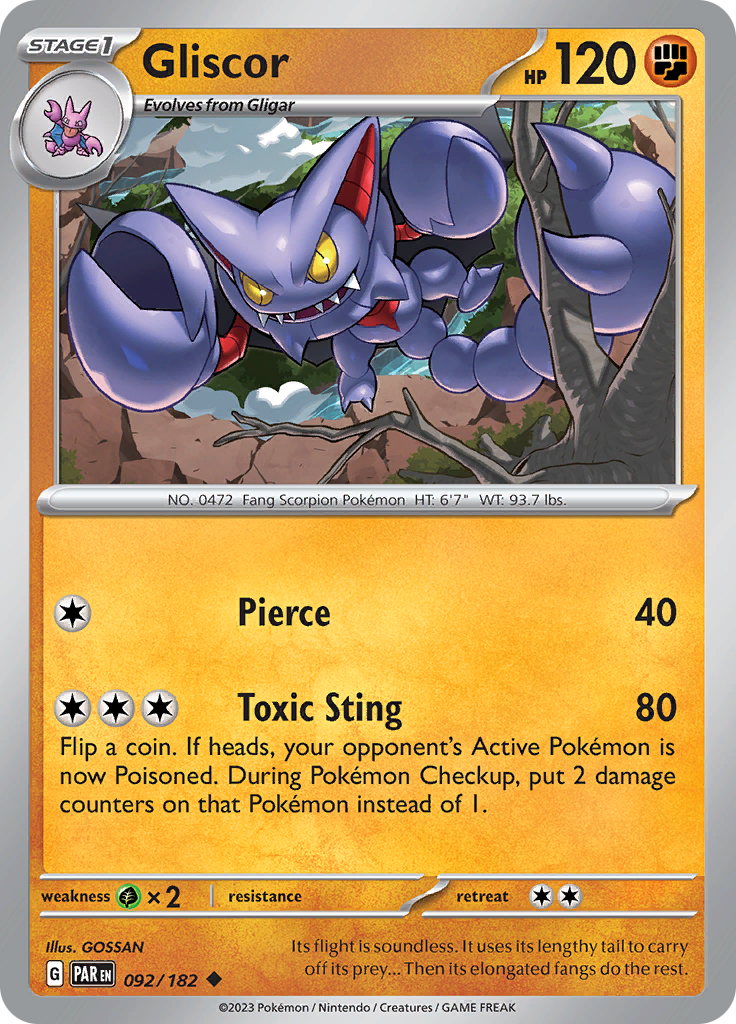 Gliscor (092/182) [Scarlet & Violet: Paradox Rift] | Good Games Cannington