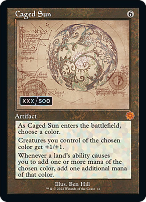 Caged Sun (Retro Schematic) (Serialized) [The Brothers' War Retro Artifacts] | Good Games Cannington