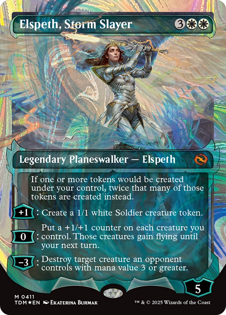 Elspeth, Storm Slayer (Showcase) (Halo Foil) [Tarkir: Dragonstorm] | Good Games Cannington