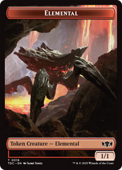Elemental (0016) // Gold Double-Sided Token [Tarkir: Dragonstorm Commander Tokens] | Good Games Cannington