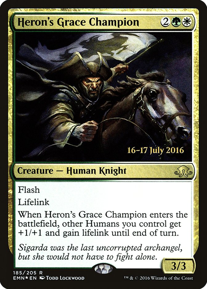 Heron's Grace Champion [Eldritch Moon Prerelease Promos] | Good Games Cannington