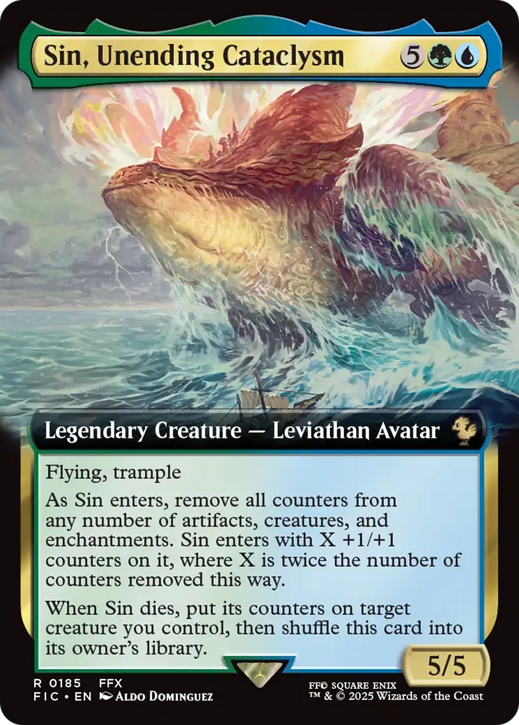 Sin, Unending Cataclysm (Extended Art) [FINAL FANTASY Commander] | Good Games Cannington